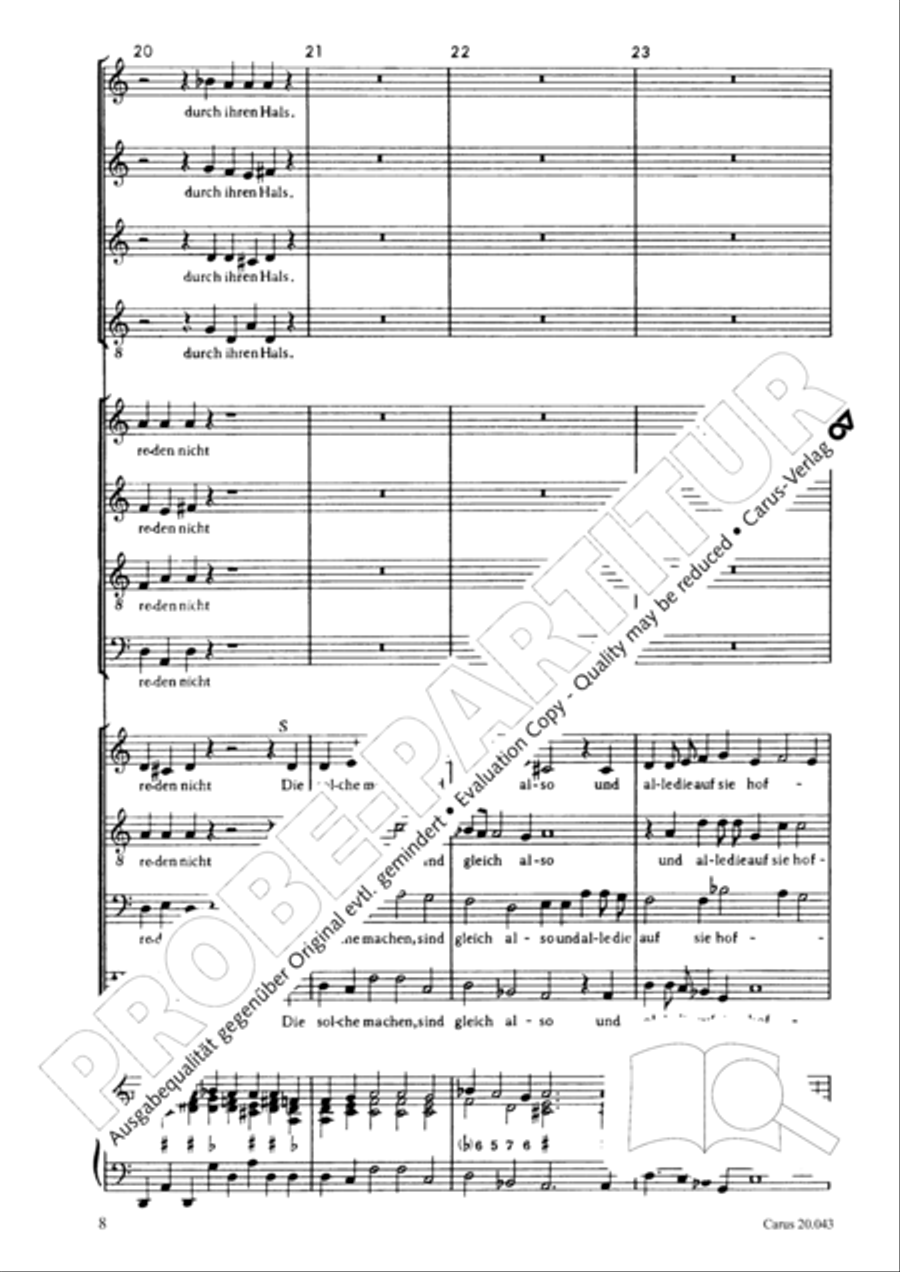 Nicht uns, Herr, sondern deinen Namen 4-Part scores gallery preview page 9