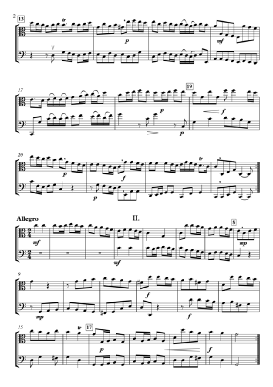 Sonate in C-major Op.24 for Viola & Violoncello String Duet scores gallery preview page 2