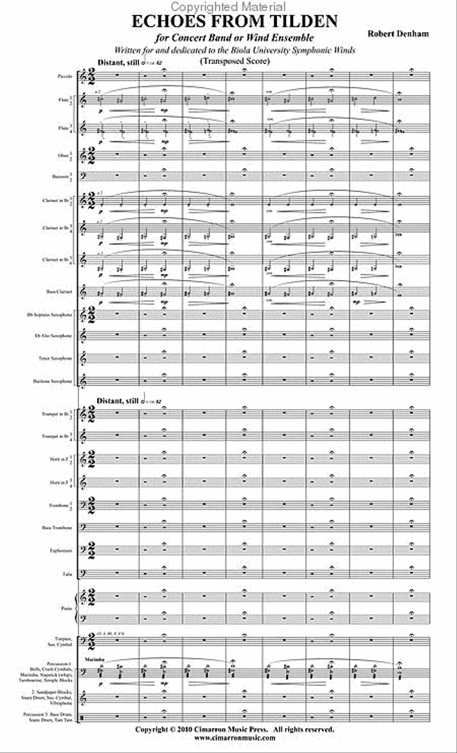 Echoes from Tilden Echoes from Tilden Concert Band scores gallery preview page 2