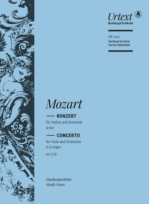 Book cover for Violin Concerto [No. 5] in A major K. 219