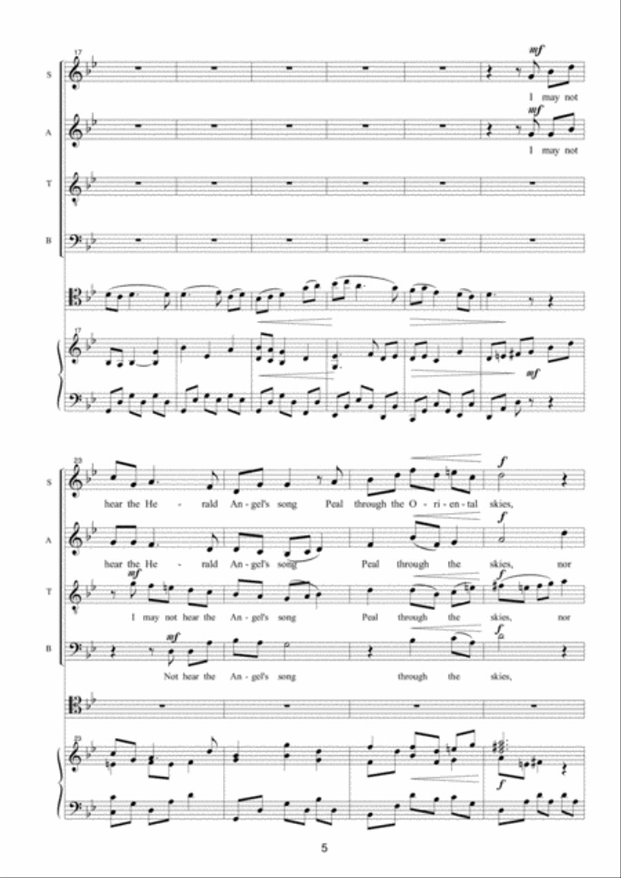 I May Not Go 4-Part scores gallery preview page 5