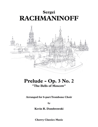 Book cover for Prelude Op. 3 No. 2 for 8-part Trombone Ensemble