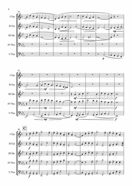 Brassed Off "Danny Boy (Londonderry Air)" Brass Quintet arr. Adrian Wagner image number null