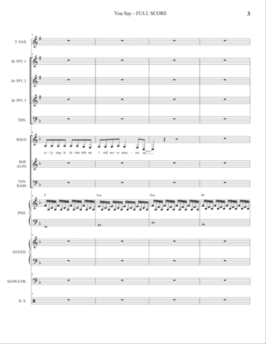 You Say Tenor Saxophone scores gallery preview page 6