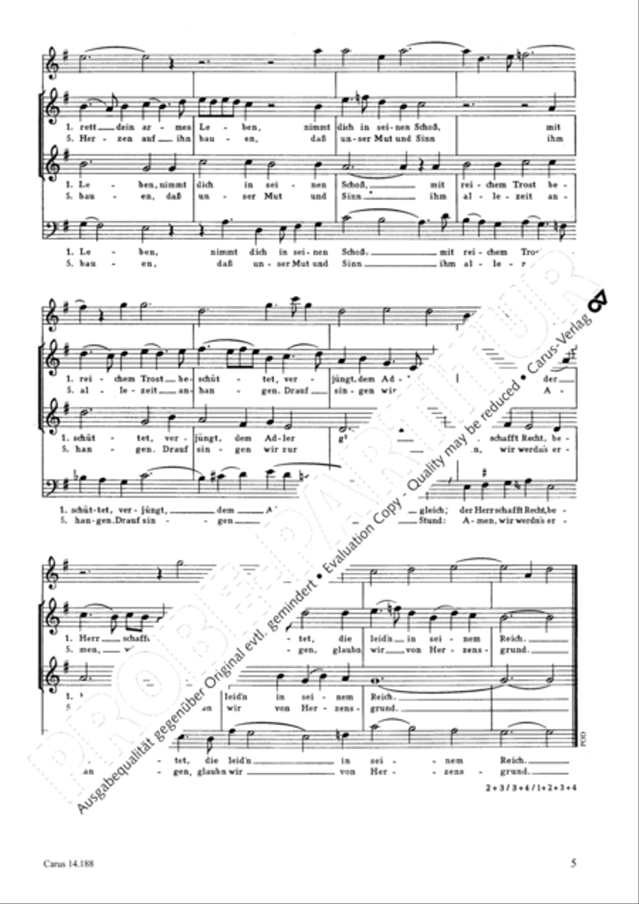 My soul, now bless thy Maker (Nun lob, mein Seel, den Herren) 3-Part scores gallery preview page 4
