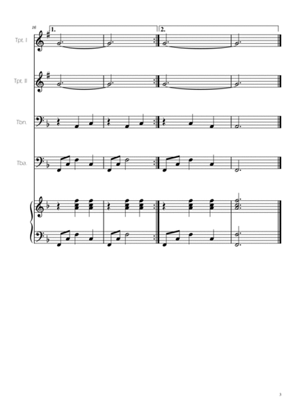 Amazing Grace - Brass Quartet w/ Piano Accompaniment image number null