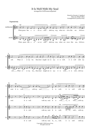 It Is Well With My Soul (SATB Unaccompanied)