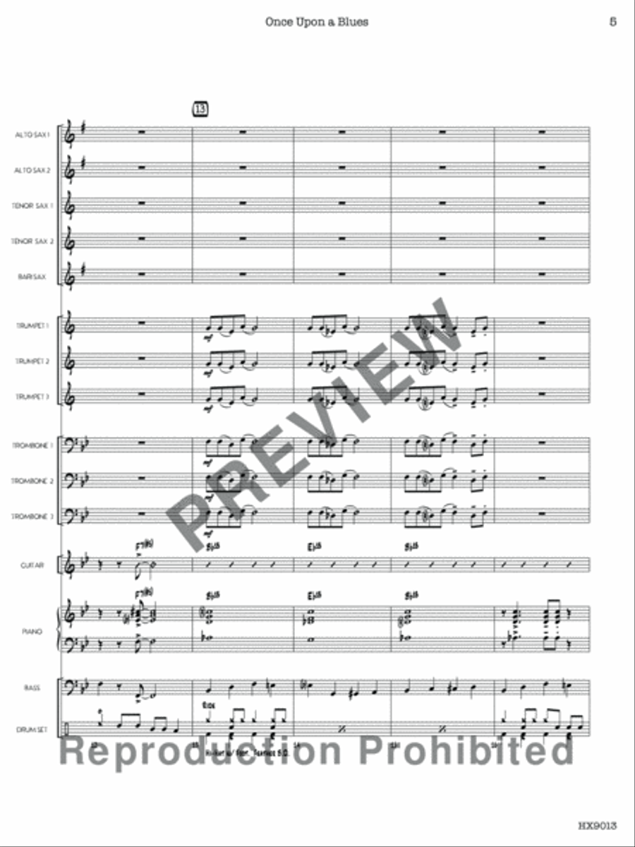 Once Upon a Blues Jazz Ensemble scores gallery preview page 6