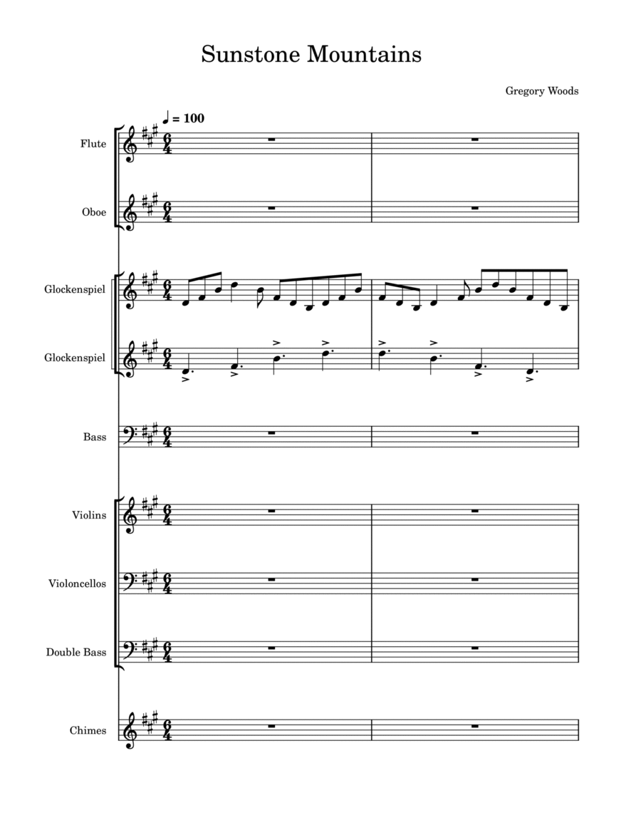 Sunstone Mountains - Score Only Large Ensemble scores gallery preview page 1