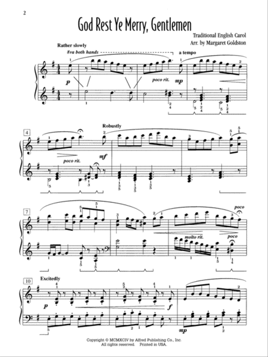 God Rest Ye, Merry Gentlemen Piano Solo scores gallery preview page 2