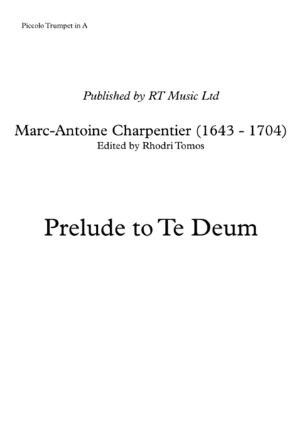Charpentier - Prelude to Te Deum - solo trumpet parts