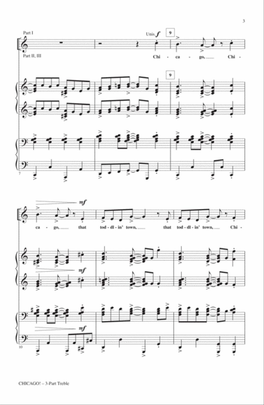 Chicago! Chicago! 3-Part scores gallery preview page 2