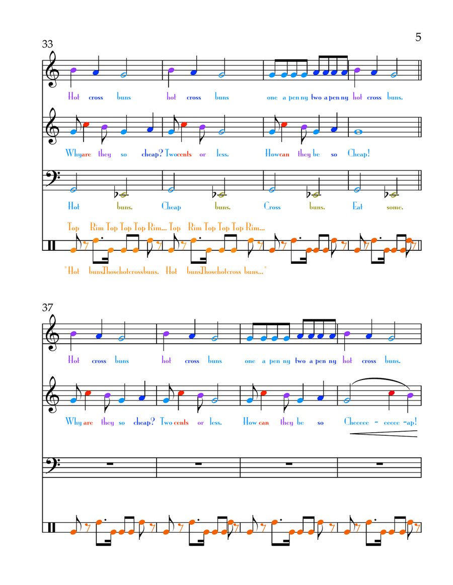 Hot Cross Buns, Why So Cheap? Chamber Music scores gallery preview page 5