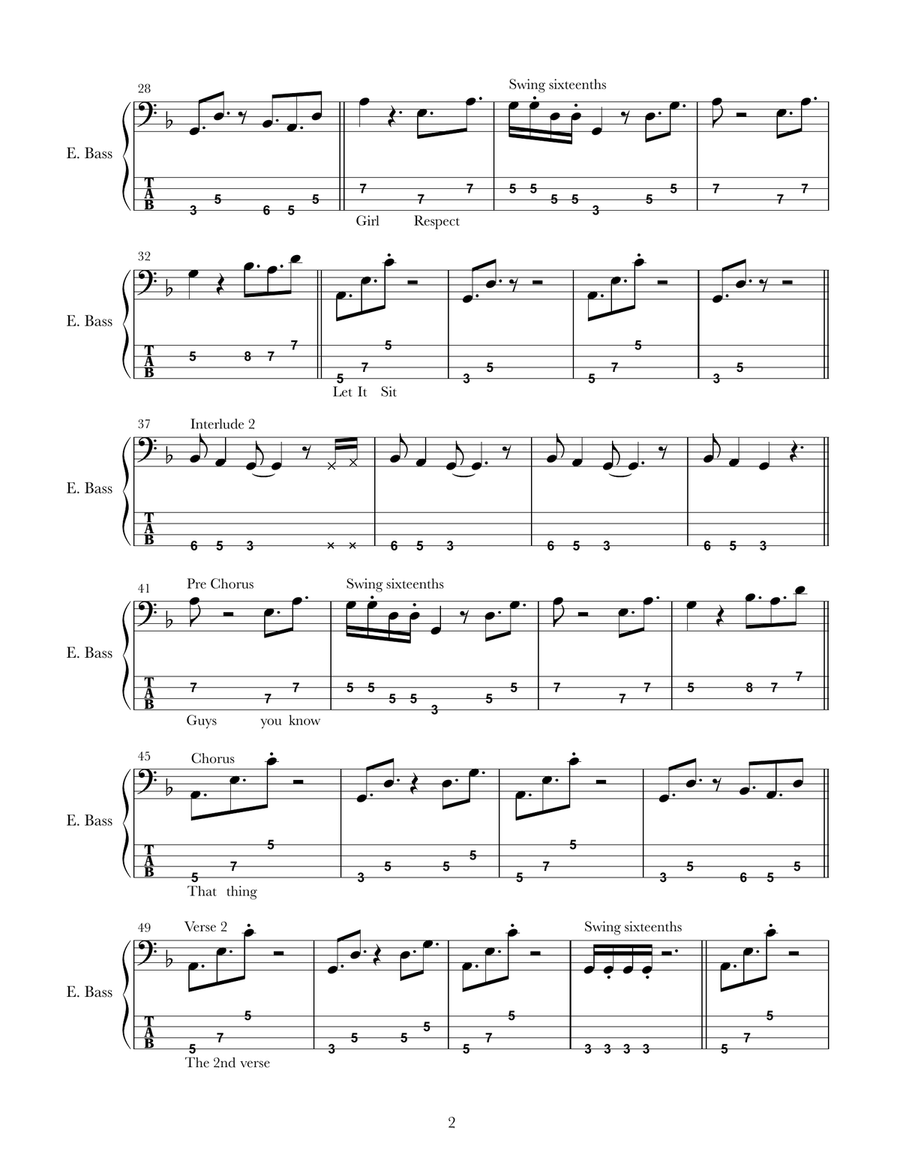 Doo Wop (that Thing) Acoustic Guitar scores gallery preview page 2