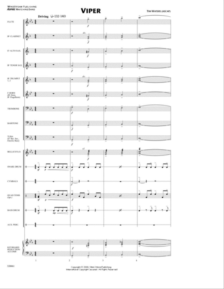 Viper Marching Band scores gallery preview page 1