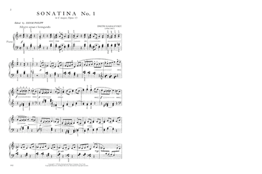 Sonatina No. 1 In C Major, Opus 13