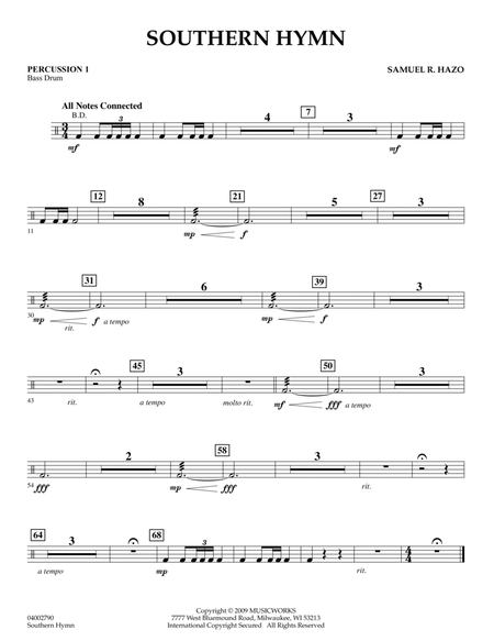 Southern Hymn - Percussion 1