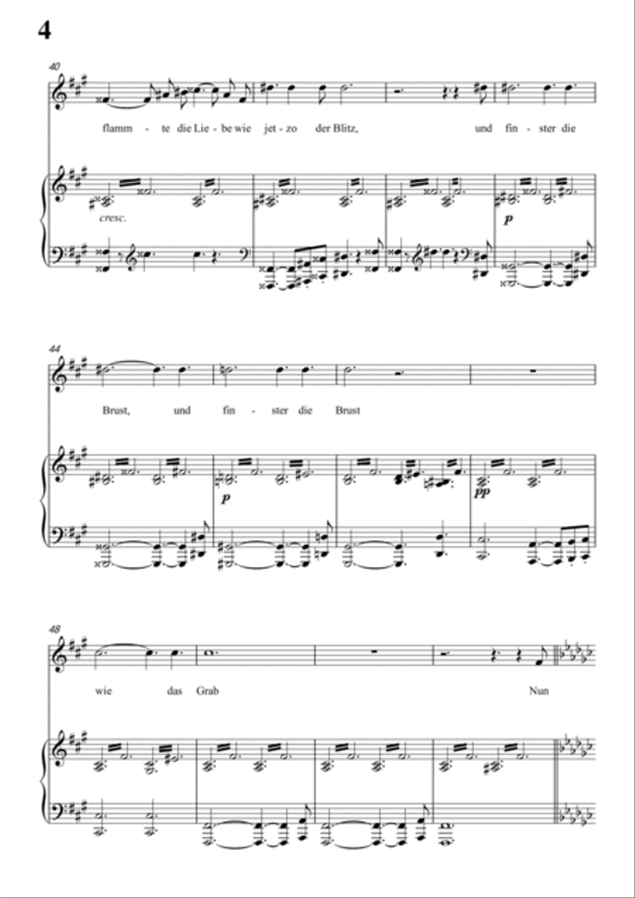 Schubert-Die junge nonne in #F minor,for Vocal and Piano Voice scores gallery preview page 5