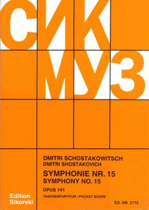 Book cover for Symphony No. 15, Op. 141