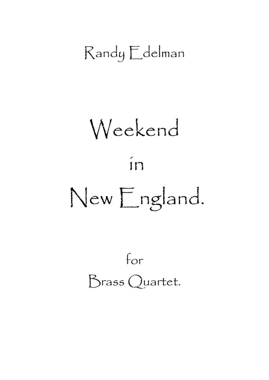 Weekend In New England Brass Quartet scores gallery preview page 1