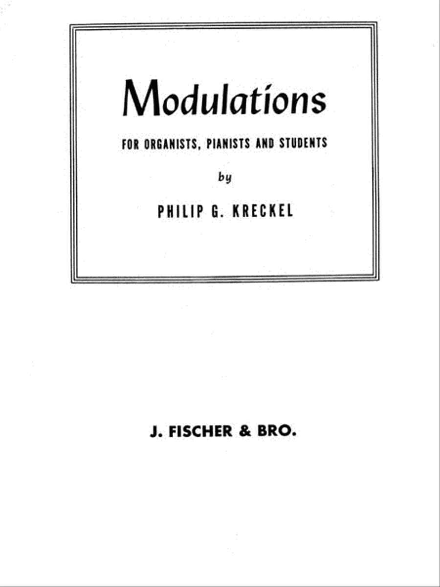 Modulations for Organists, Pianists and Students