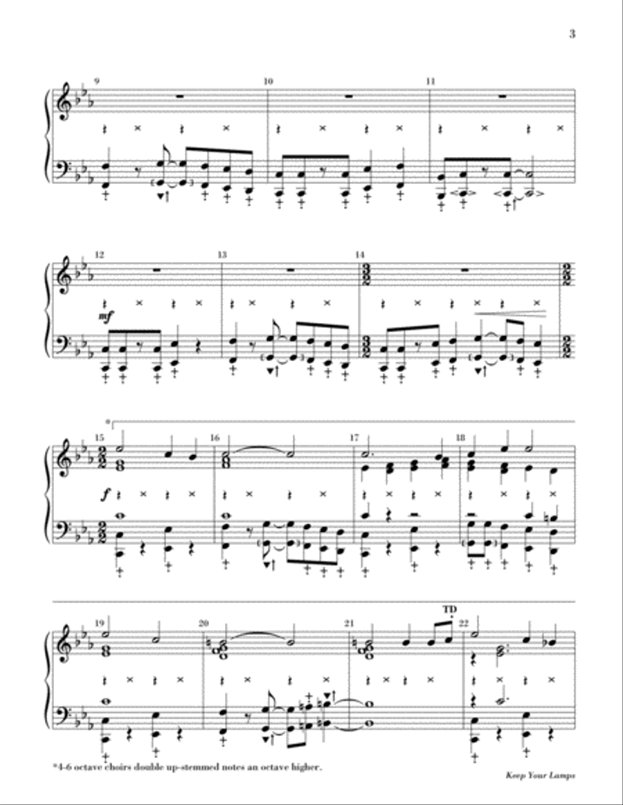 Keep Your Lamps (Trimmed and Burning) 5-Octaves scores gallery preview page 3