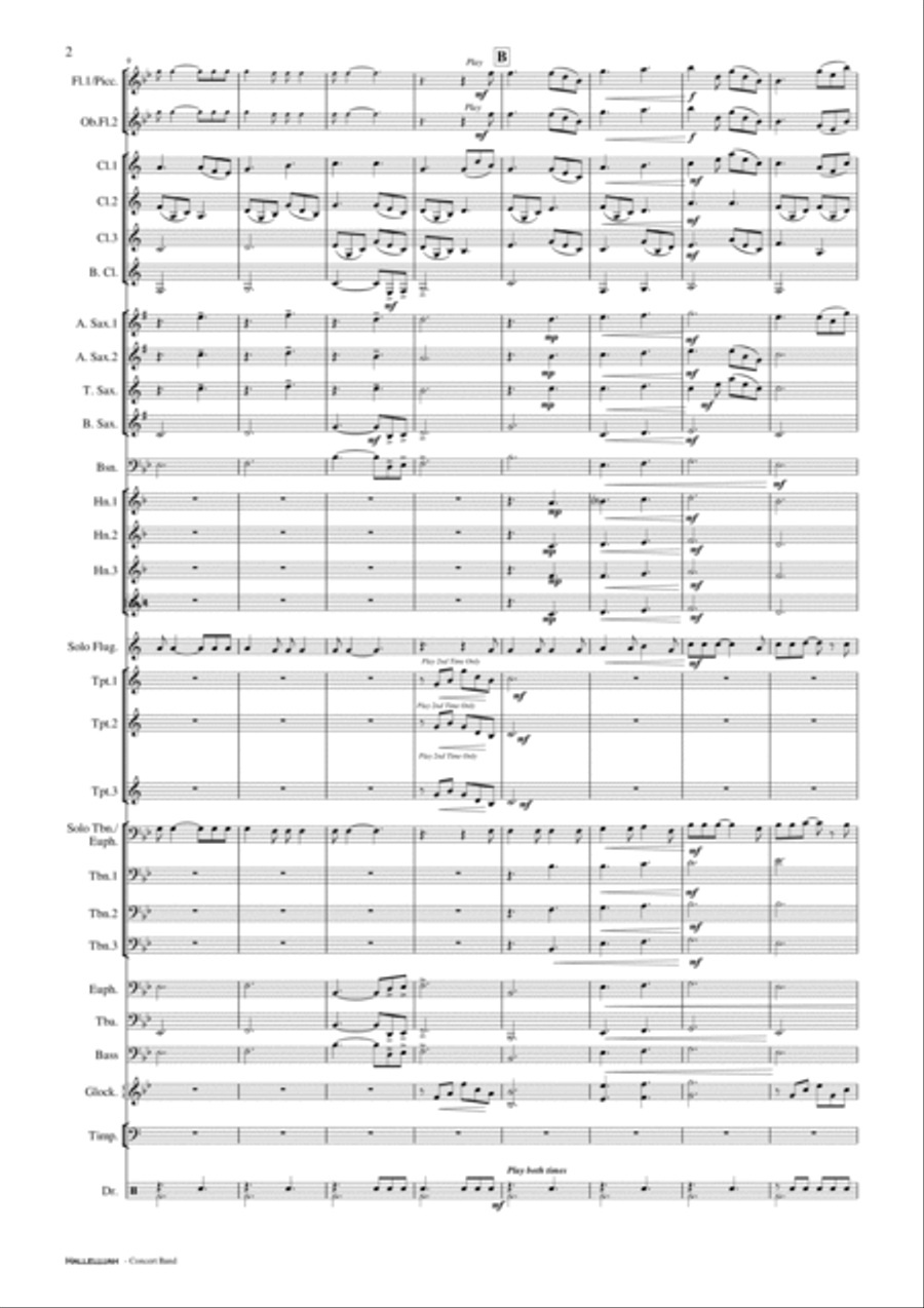 Hallelujah Concert Band scores gallery preview page 3