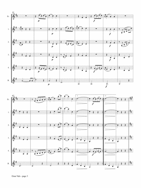 Gran Vals for Clarinet Choir
