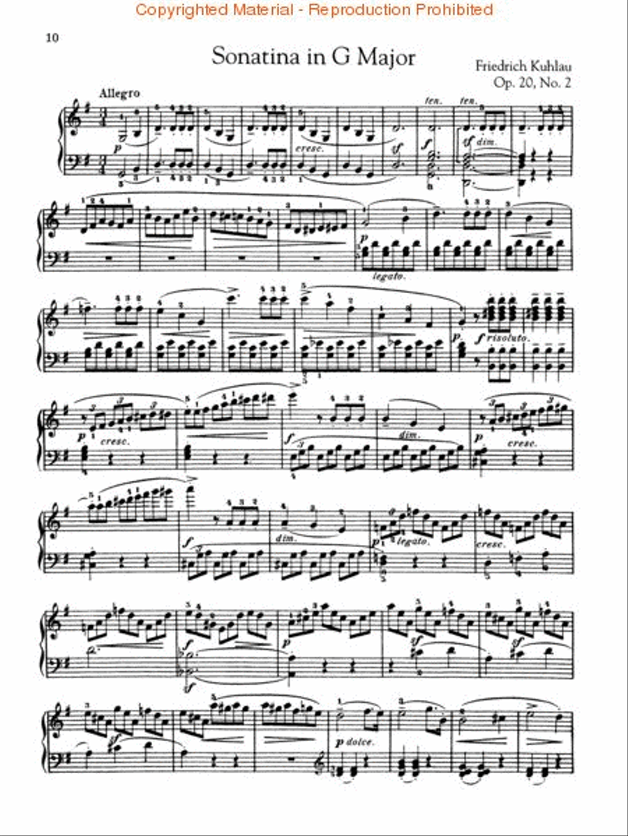 Kuhlau – Complete Sonatinas for Piano Piano Solo scores gallery preview page 3