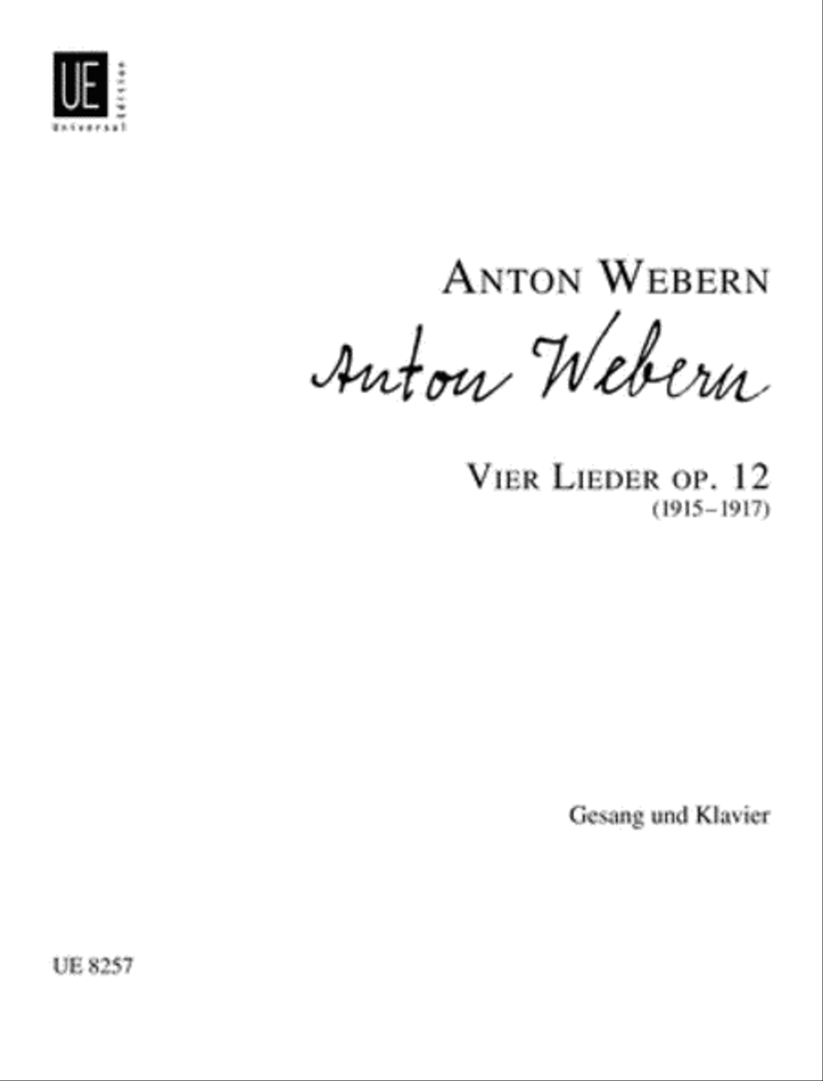 Songs, 4, Op. 12 School and Community scores gallery preview page 1