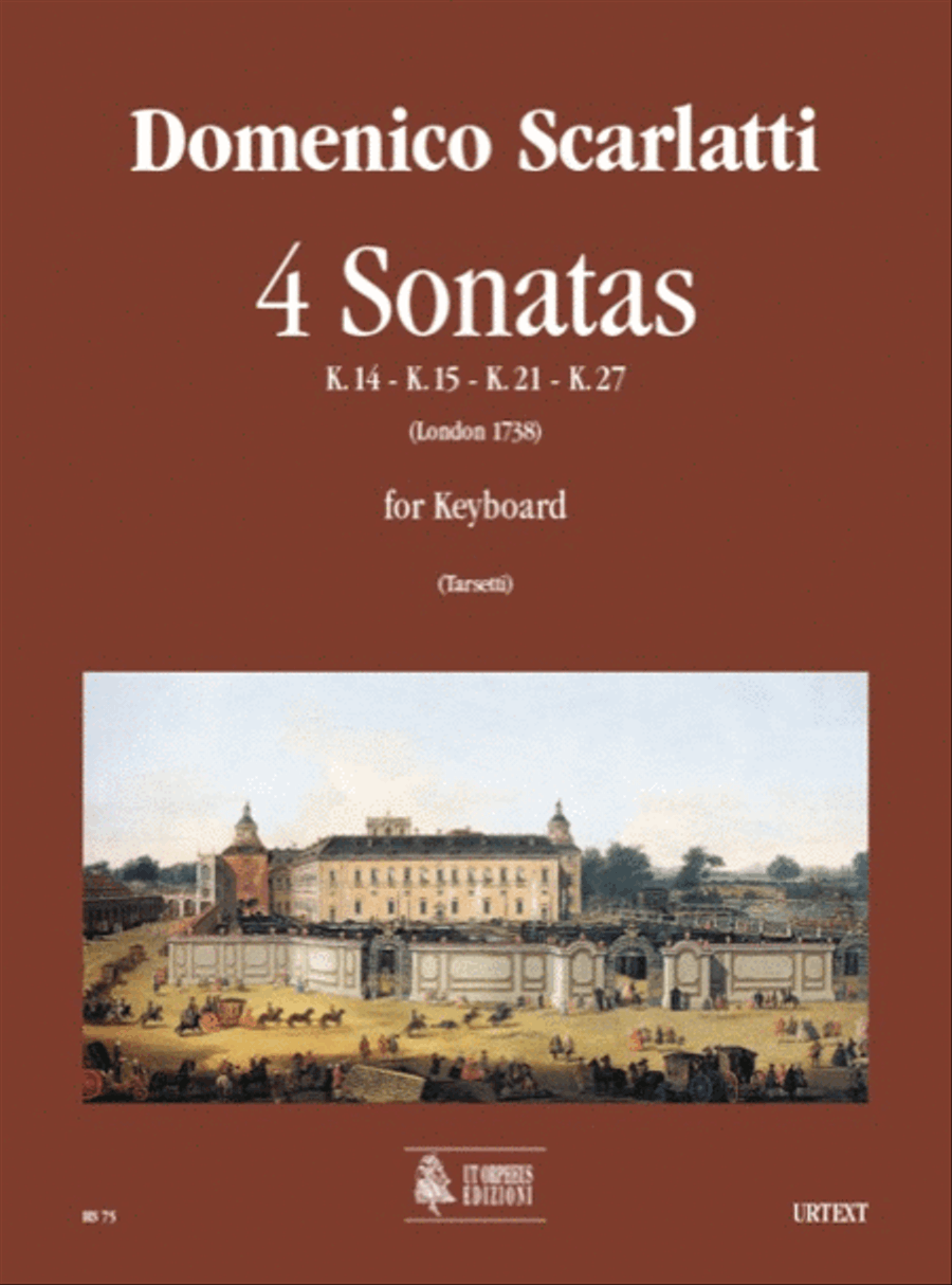 4 Sonatas (K. 14, 15, 21, 27) for Keyboard Harpsichord scores gallery preview page 1