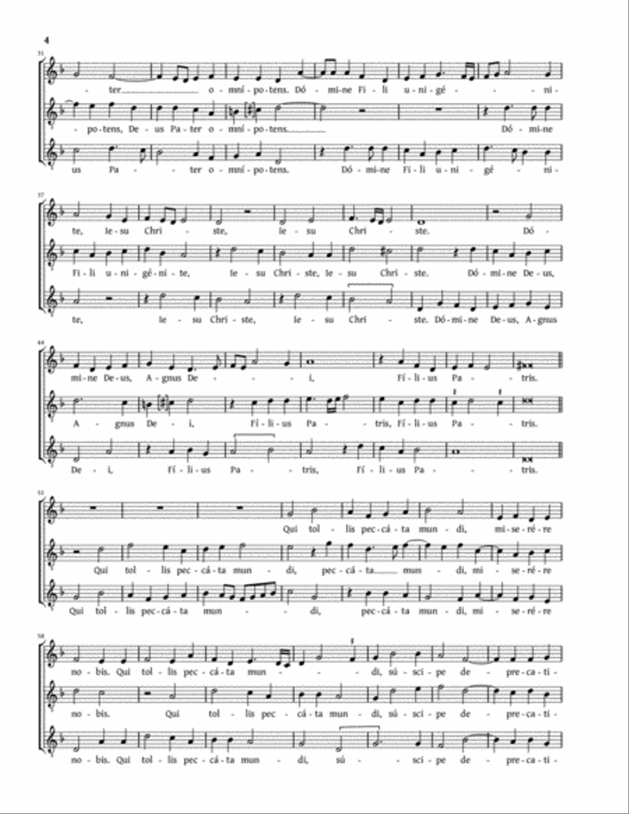 Missa prima a 3 (Asola) - SAT, SAB, STT, STB, AAT, AAB, ATT, or ATB STB scores gallery preview page 4