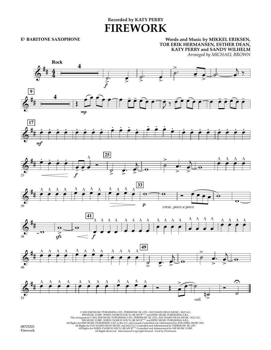 Firework - Eb Baritone Saxophone