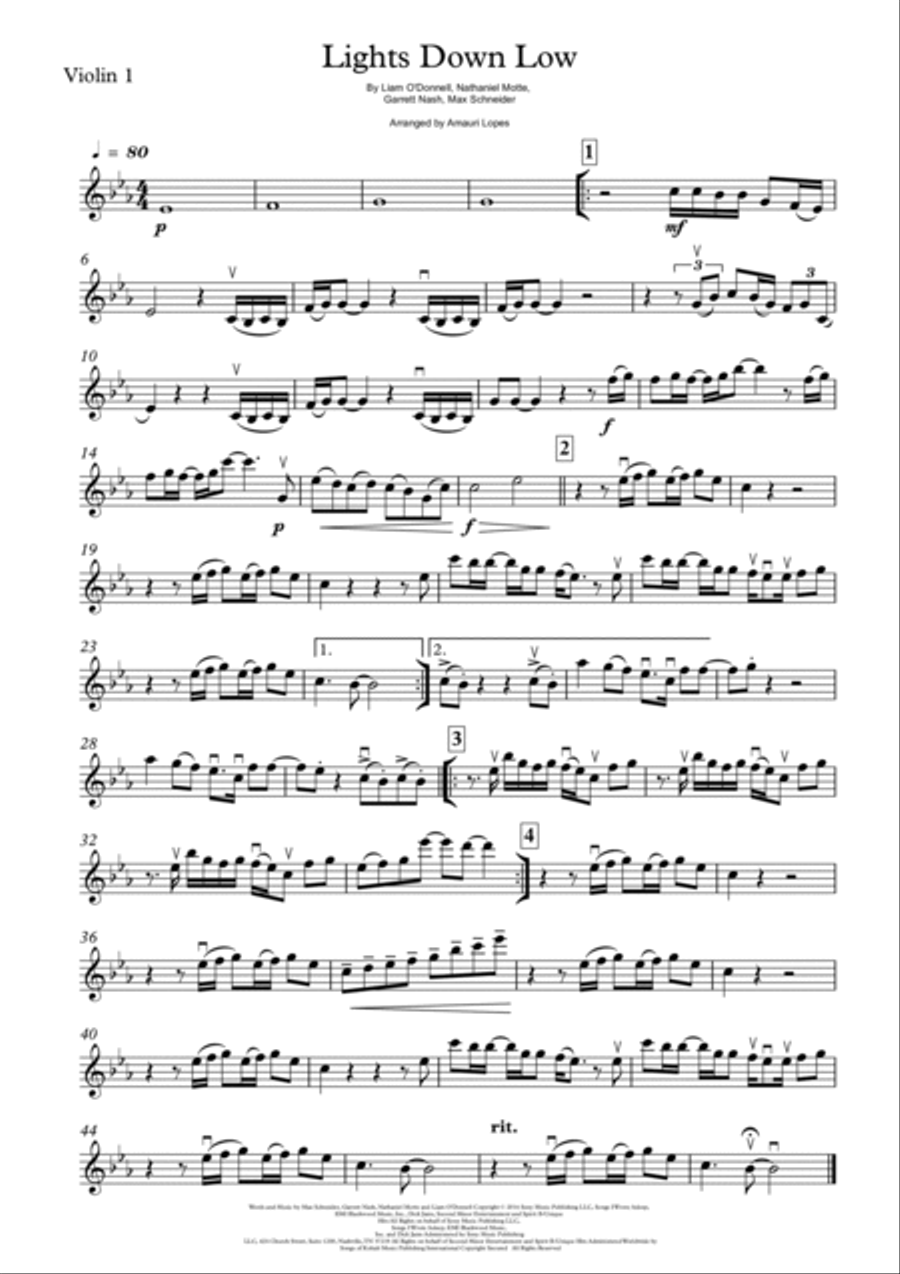 Lights Down Low Lights Down Low Piano Quartet scores gallery preview page 3