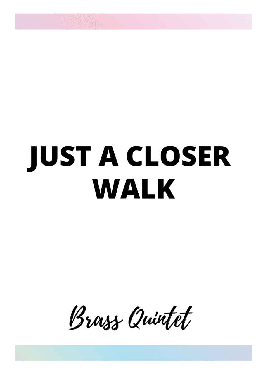 Book cover for Just a Closer Walk_Brass Quintet