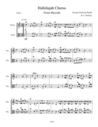 Hallelujah Chorus from Messiah (Violin and Viola Duet)
