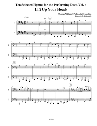 Ten Selected Hymns for the Performing Duet, Vol. 6 - trombone (euphonium) and bass trombone (tuba)