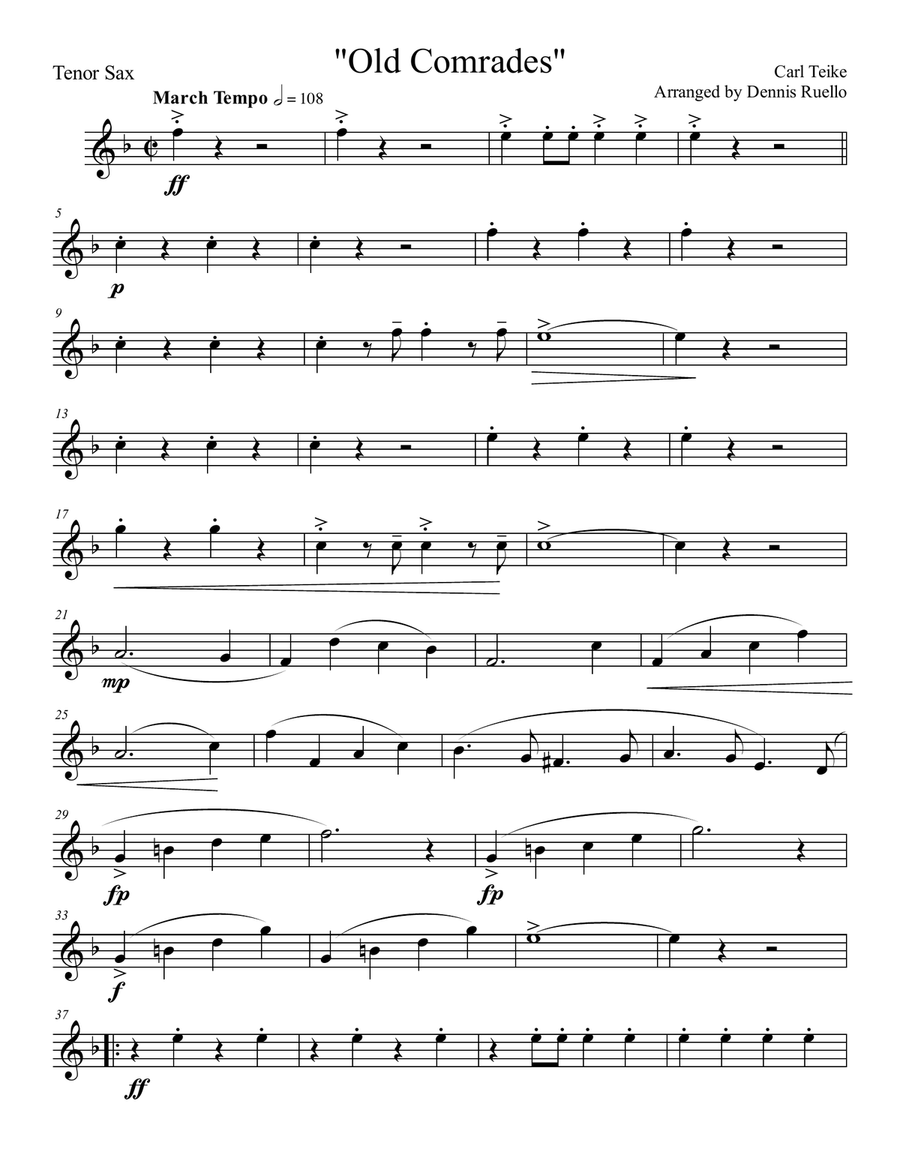 Old Comrades - German Band - Oktoberfest - Parts Only Old Comrades - German Band - Oktoberfest - Parts Only Large Ensemble scores gallery preview page 4