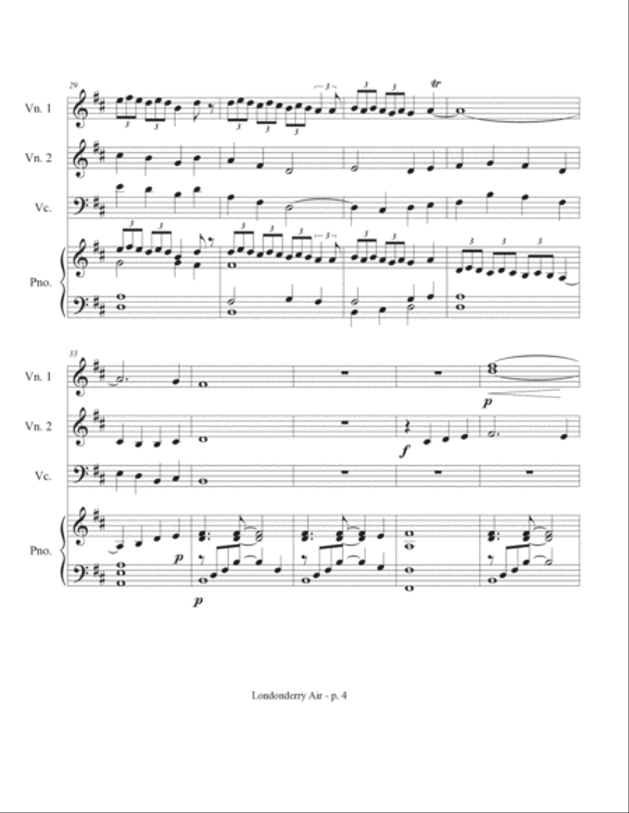 Londonderry Air Londonderry Air Piano Trio scores gallery preview page 4
