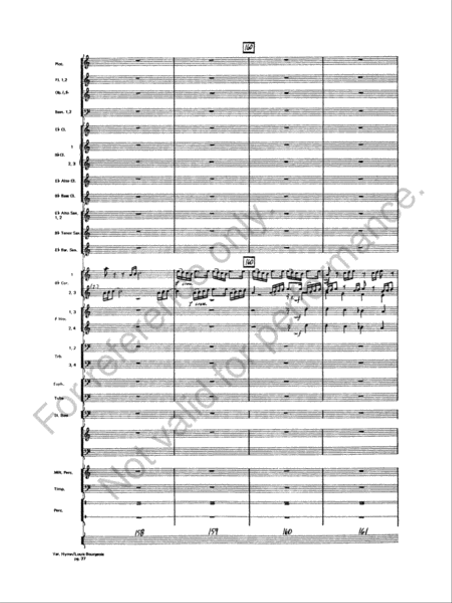 Variations On A Hymn By Louis Bourgeois Concert Band scores gallery preview page 38