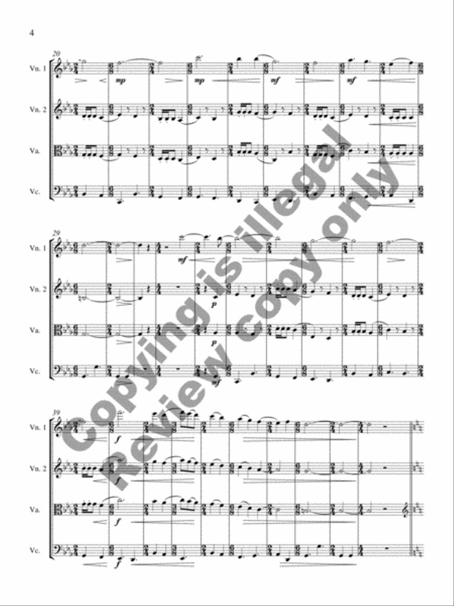 String Quartet No. 5 (Bel Canto) String Quartet scores gallery preview page 24