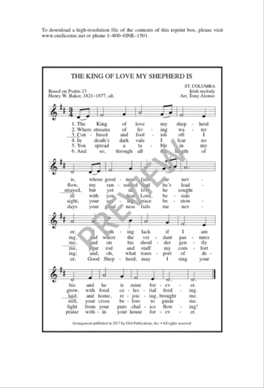 The King of Love My Shepherd Is / O Breathe on Me, O Breath of God 3-Part scores gallery preview page 11