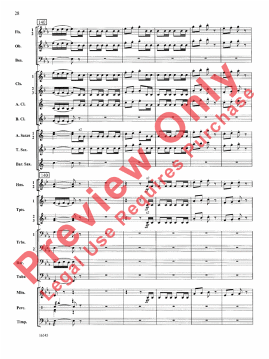 William Tell Overture Concert Band scores gallery preview page 29