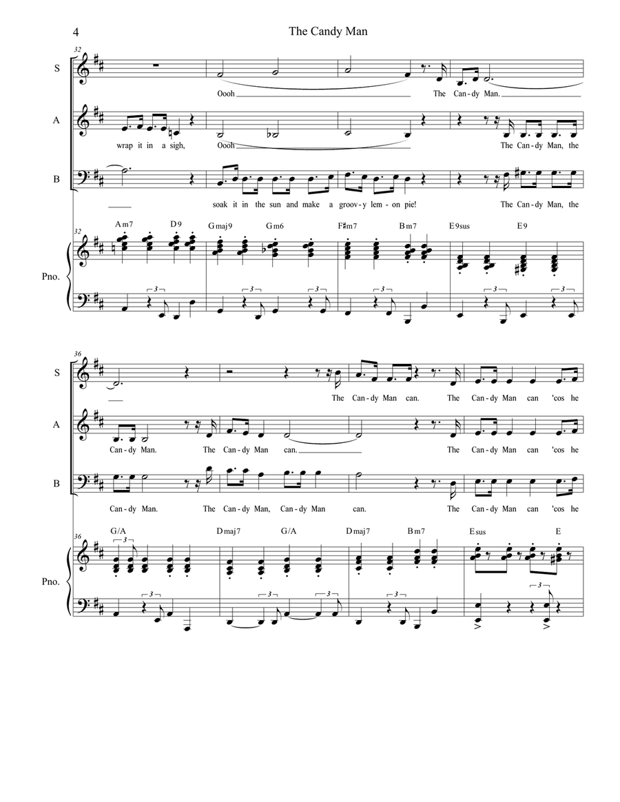 The Candy Man 3-Part scores gallery preview page 4
