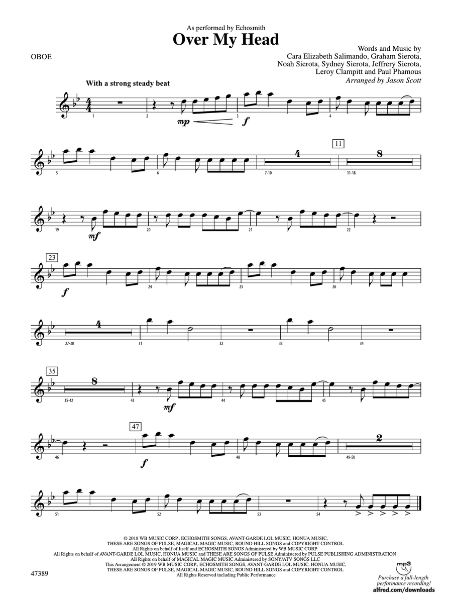 Over My Head: Oboe