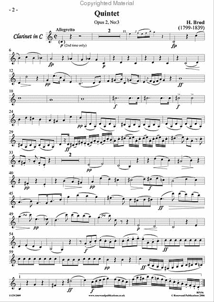 Wind Quintet, Op. 2, No. 3 Woodwind Quintet scores gallery preview page 5
