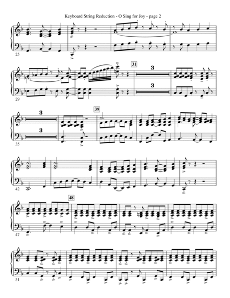 O Sing For Joy! - Keyboard String Reduction Choir scores gallery preview page 2
