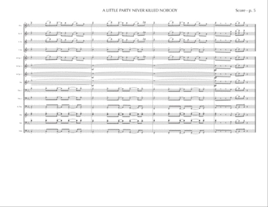 A Little Party Never Killed Nobody (all We Got) Marching Band scores gallery preview page 5