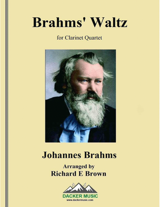 Book cover for Brahms' Waltz - Clarinet Quartet