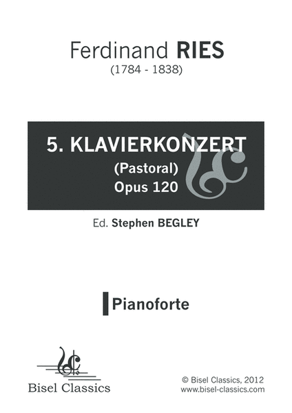 5. Klavierkonzert (Pastoral), Opus 120, Piano Part